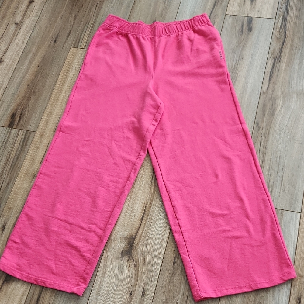 Bebe Vibrant Pink Wide Leg Sweatpants Women's Size Large